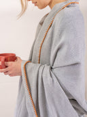 Mega Kristal Jumbo Pamuklu Throw - Gri