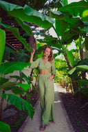 Luna Pantolon Crop Set Ada Çayı