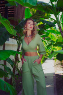 Luna Pantolon Crop Set Ada Çayı